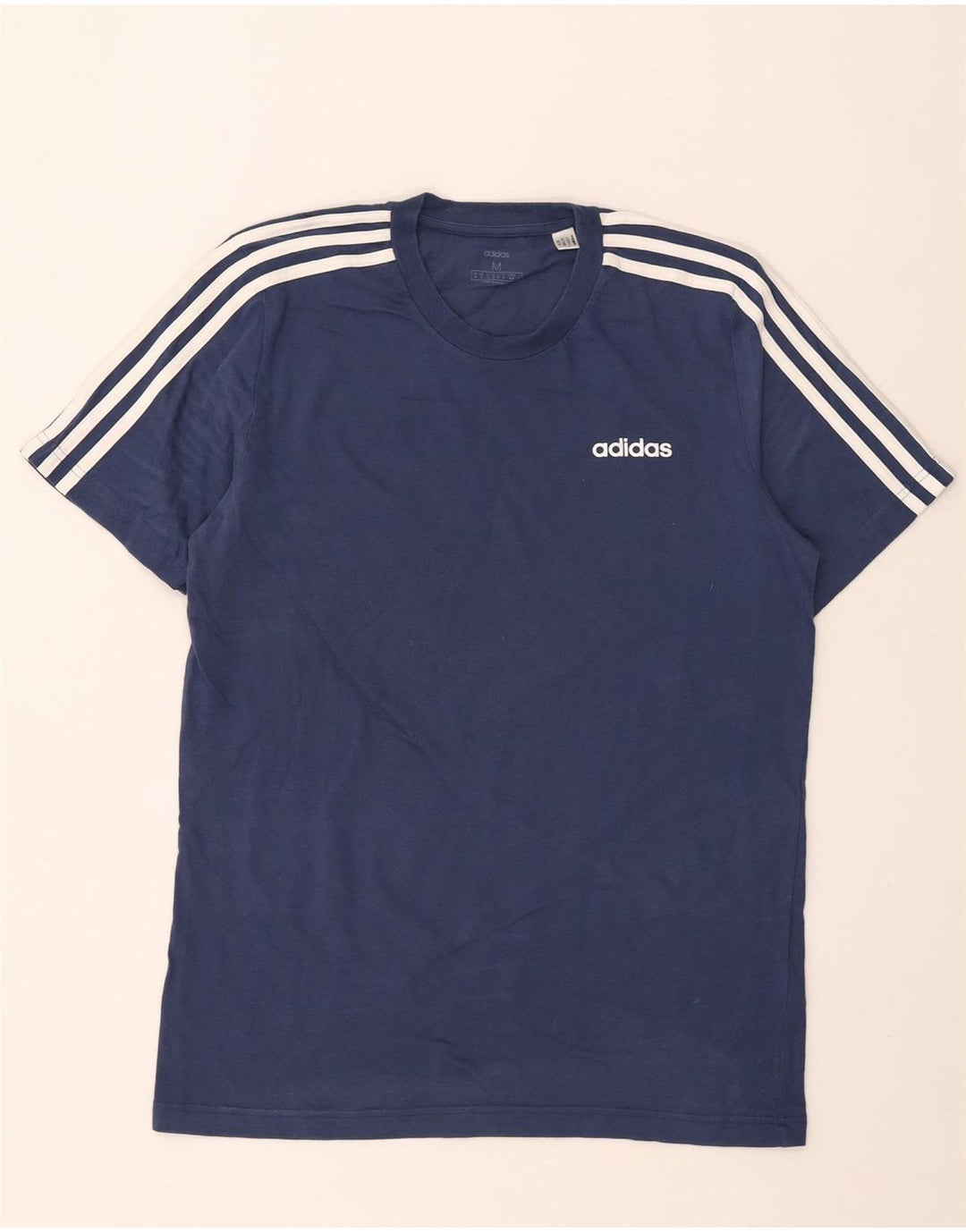 Adidas herre T-shirt top mellem marineblå bomuld