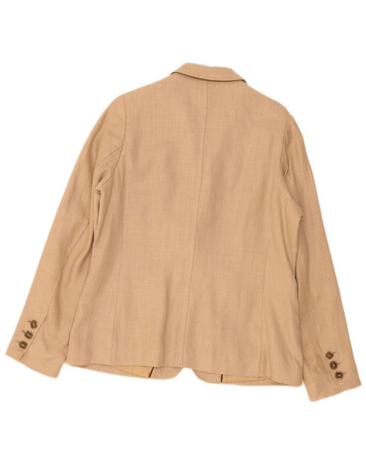Marks & Spencer Dame Autograph 1 Knap Blazer Jacket UK 14 Large Beige