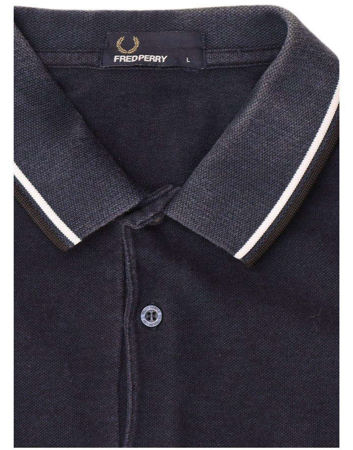 Fred Perry Herre Polo Shirt Large Navy Blue