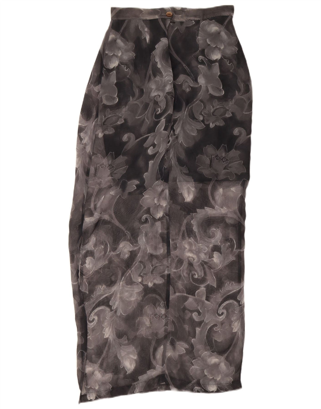 Vintage Midi-nederdel til kvinder W26 Small Black Floral