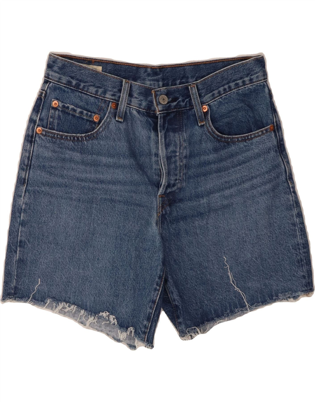 LEVI'S Womens 501 Denim Shorts W27 Small Blue Cotton Vintage Levi's and Second-Hand Levi's from Messina Hembry 