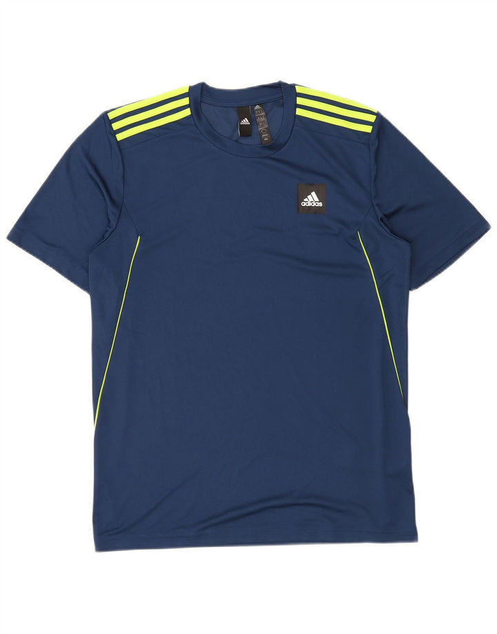 Adidas Aeroready T-shirt top til mænd, lille marineblå polyester
