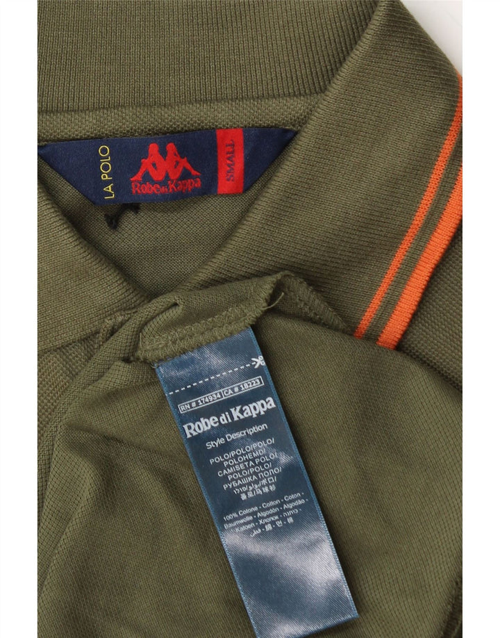 KAPPA Langærmet poloshirt til mænd, lille Khaki Bomuld