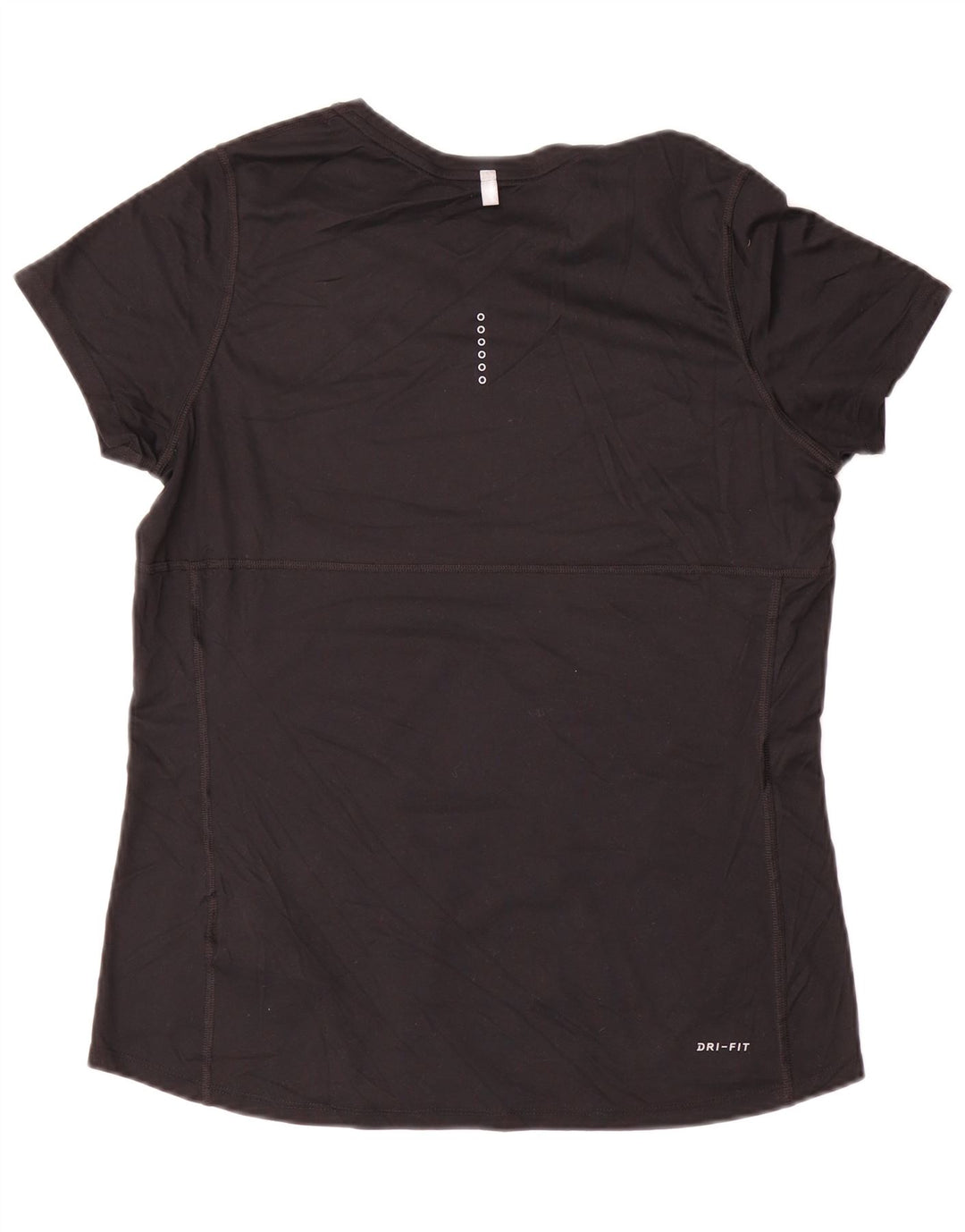 Nike Dame Dri Fit Running T-Shirt Top UK 16 Stor Sort Polyester