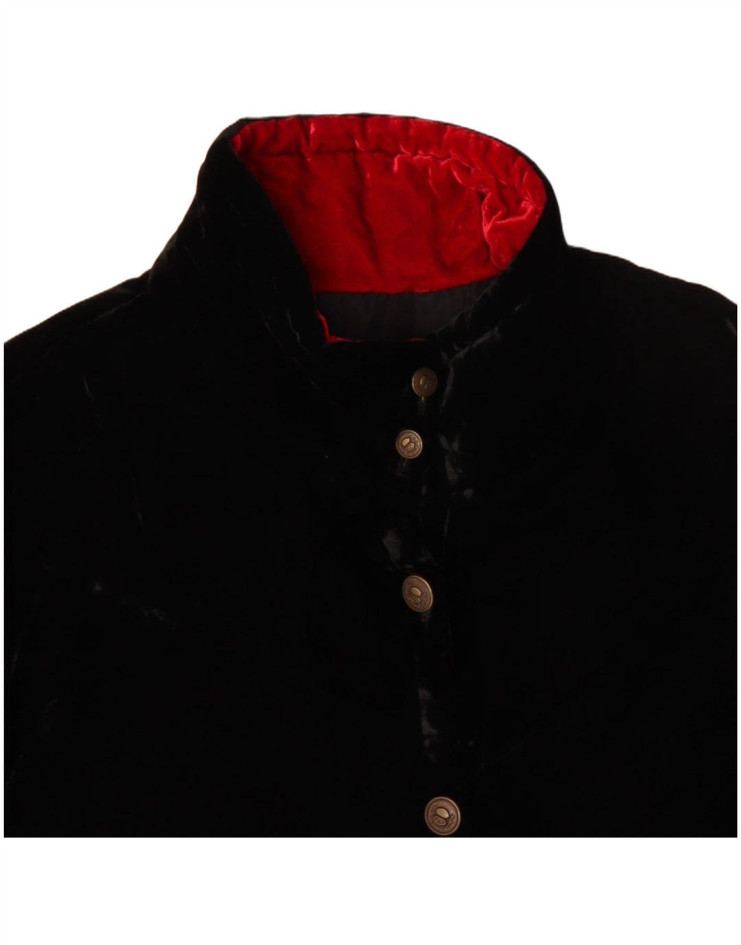 VINTAGE Womens Velvet Bomber Jacket UK 20 2XL Sort