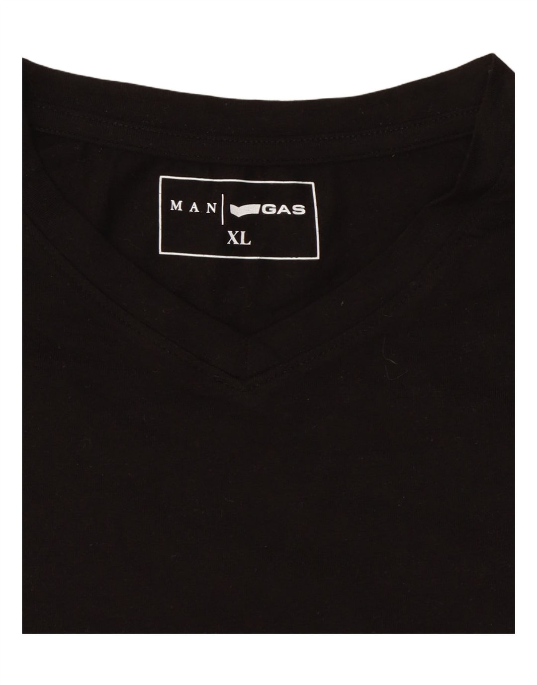GAS Mens T-Shirt Top XL Black Cotton Vintage Gas and Second-Hand Gas from Messina Hembry 