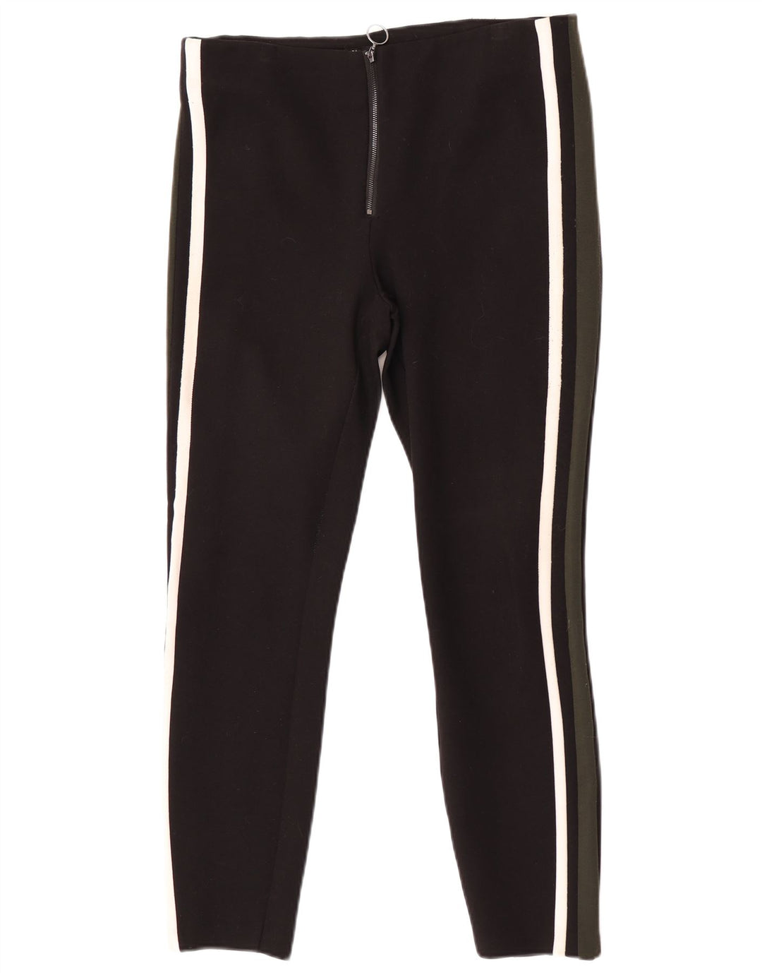 Zara Womens Trafaluc Leggings UK 14 Large Black Colourblock Polyester