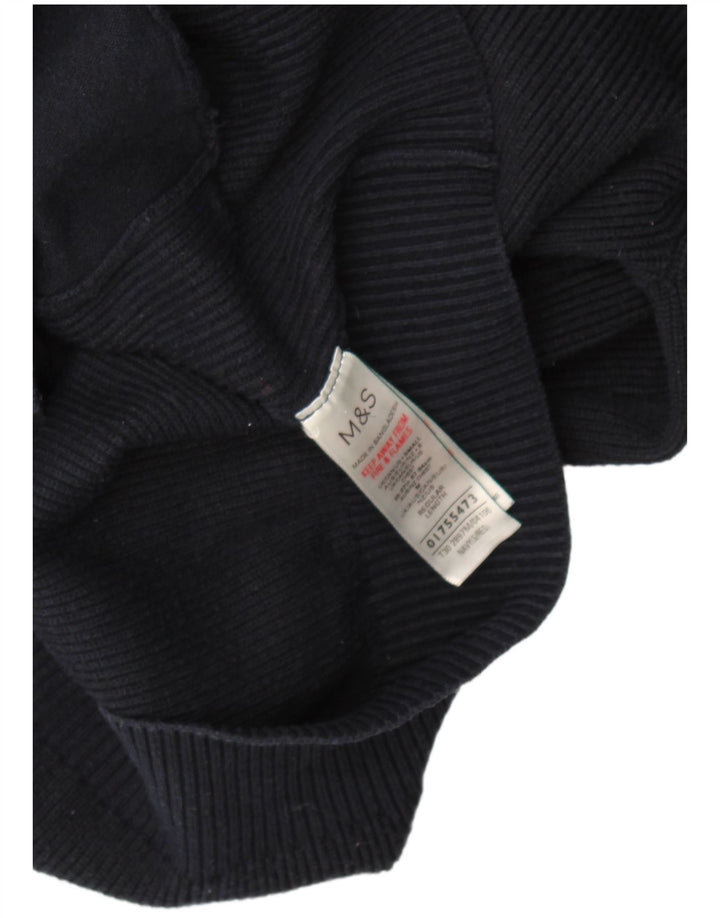 Marks & Spencer Herre cardigan sweater lille marineblå polyester