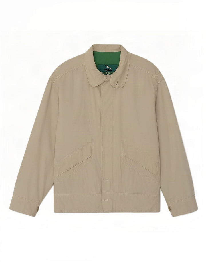 Vintage Bomber Jacket UK 38 Medium Beige Bomuld