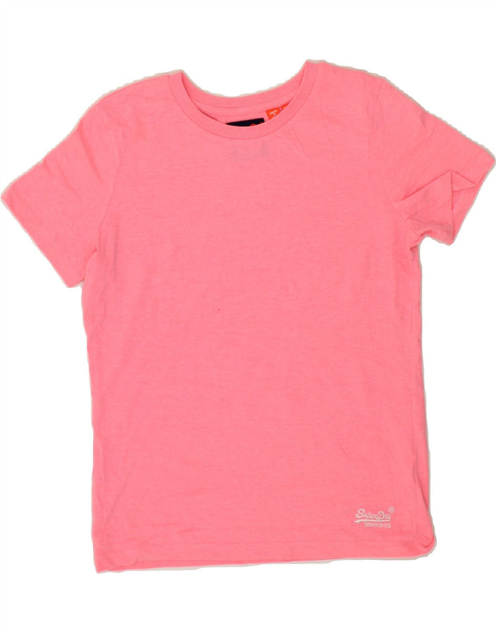 SUPERDRY Womens T-Shirt Top UK 10 Small Pink Vintage Superdry and Second-Hand Superdry from Messina Hembry 