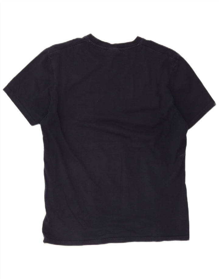 Ellesse Herre Grafisk T-Shirt Top Medium Marineblå Bomuld