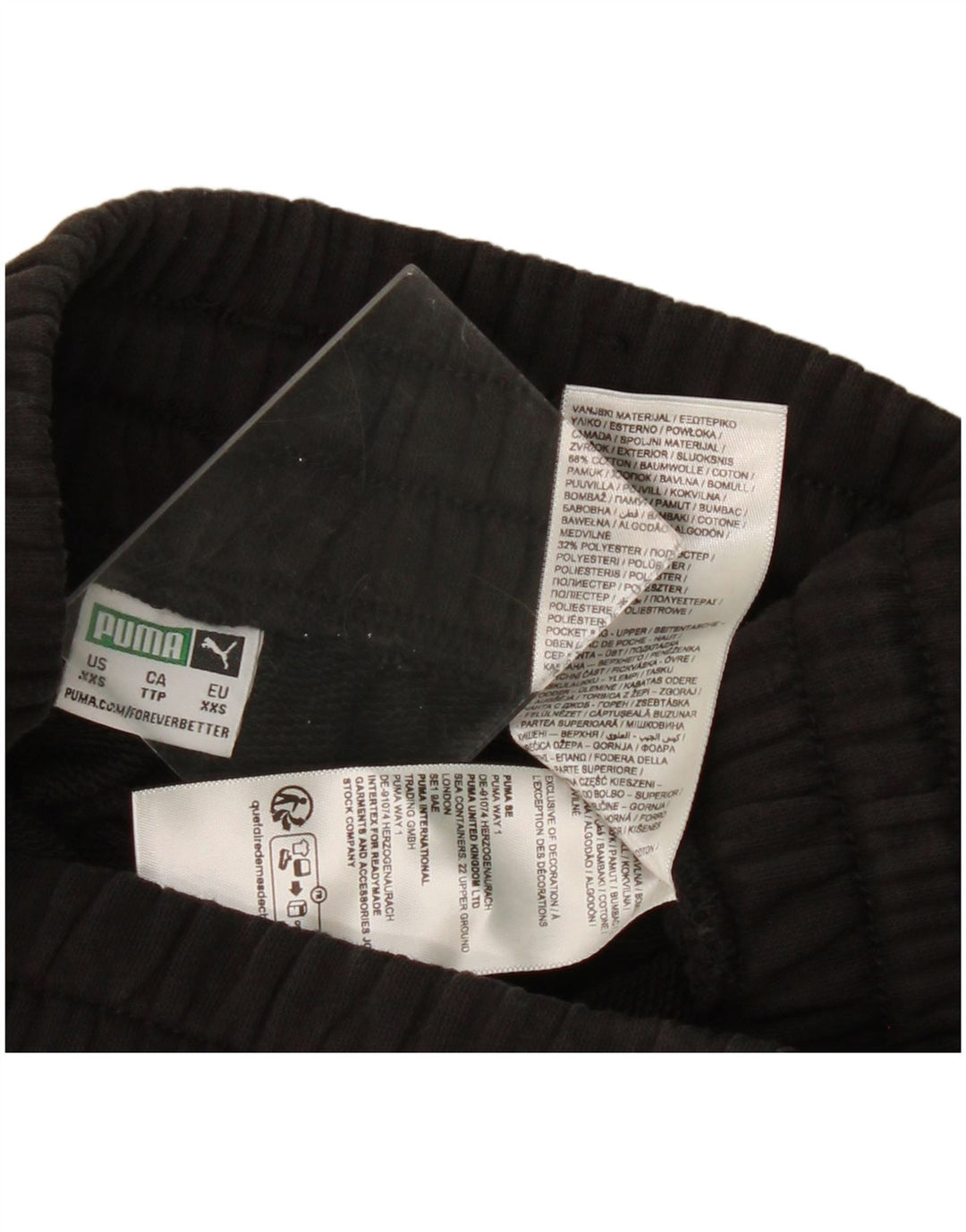 Puma træningsdragt med brede ben til kvinder 2XS W22 L23 Sort bomuld