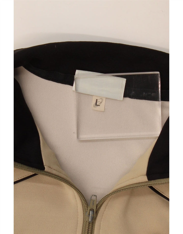 ASICS træningsdragt topjakke til kvinder UK 14 Large Beige Colourblock