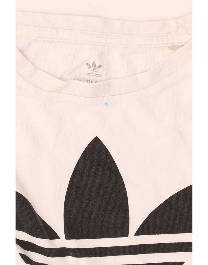Adidas drenge grafisk t-shirt top 10-11 år hvid