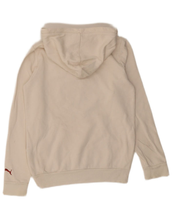 Puma piger grafisk hættetrøje 11-12 år off hvid bomuld