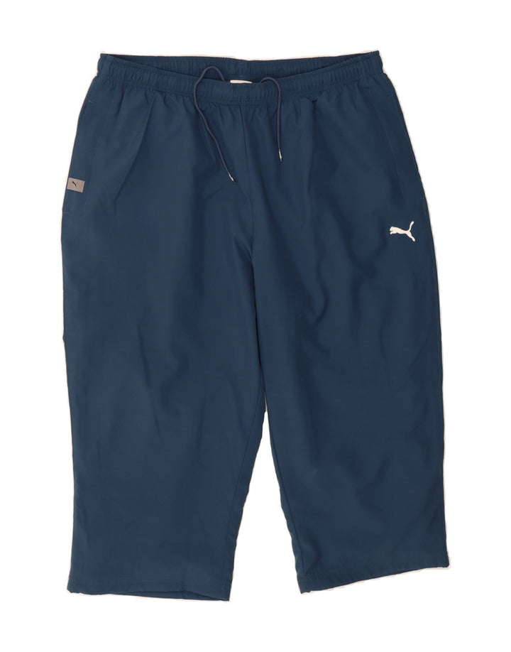 PUMA Mens Graphic Capri Tracksuit Trousers XL  Navy Blue Polyester Vintage Puma and Second-Hand Puma from Messina Hembry 
