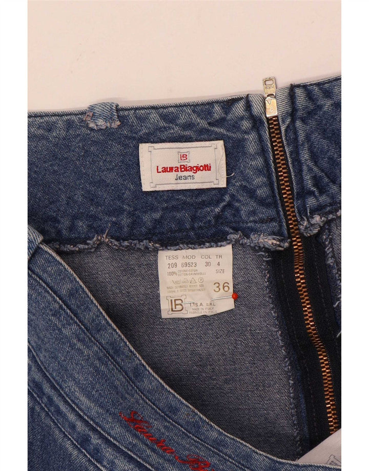 Laura Biagiotti Dame Denim Nederdel W36 Large Blue