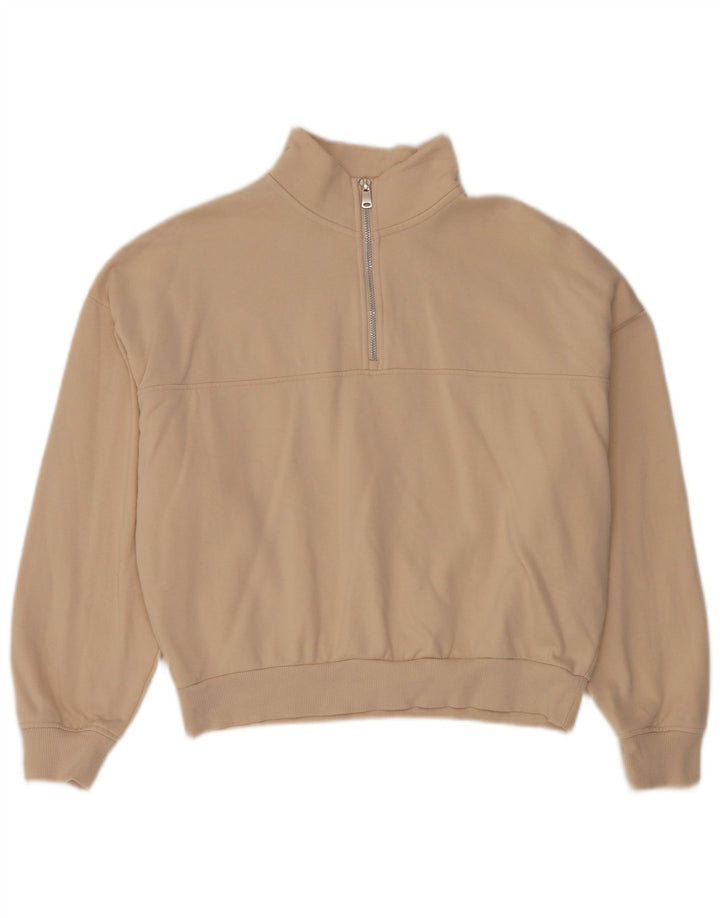 Marks & Spencer Dame Oversized Sweatshirt Jumper UK 10 Small Beige