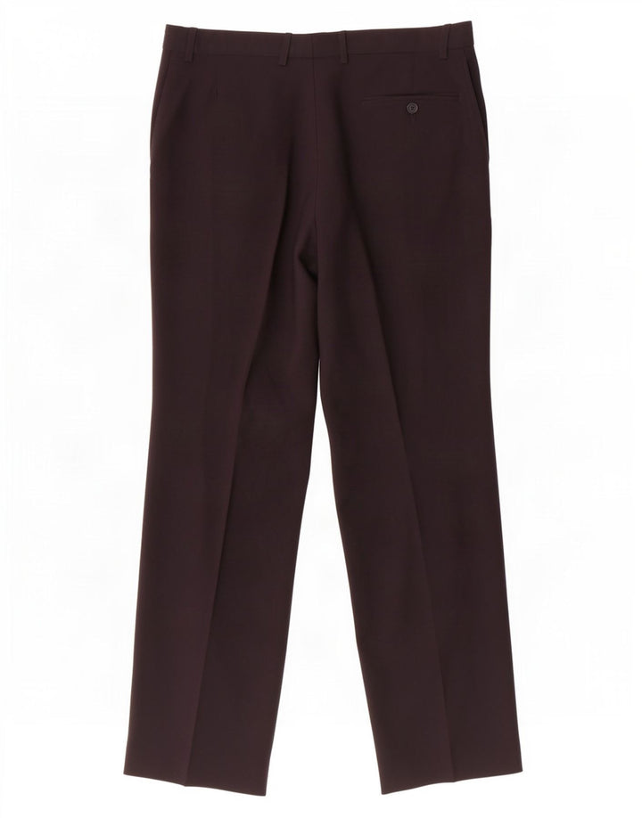 Marks & Spencer Straight Suit Bukser til mænd W34 L31 Marineblå polyester