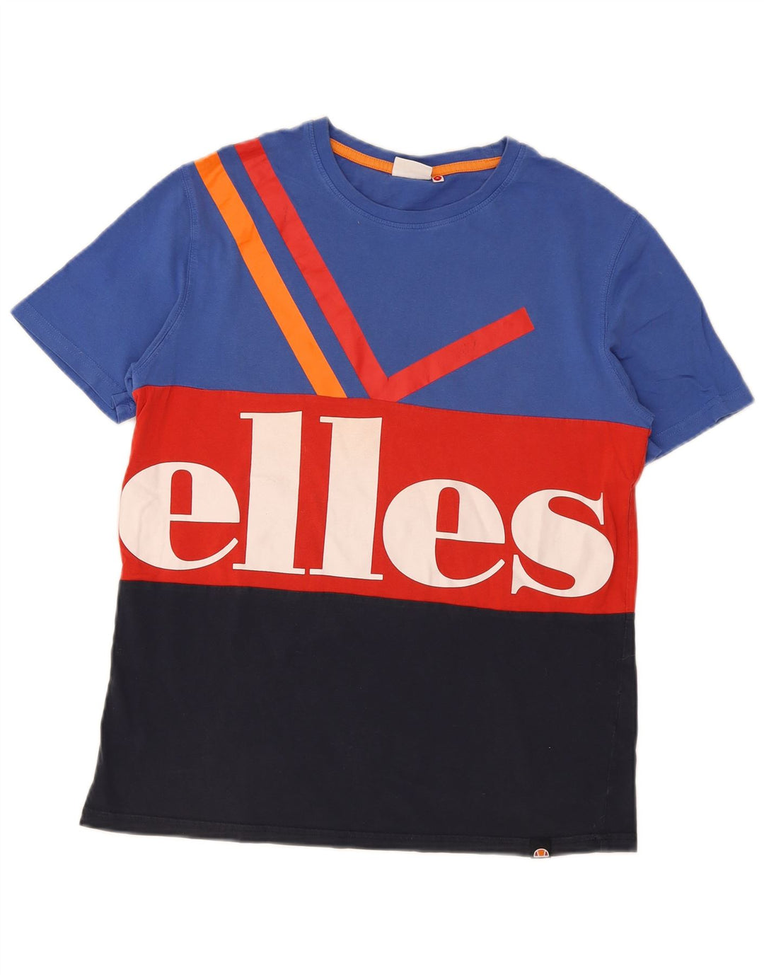 Ellesse Herre grafisk T-shirt Top Lille flerfarvet Colourblock Bomuld