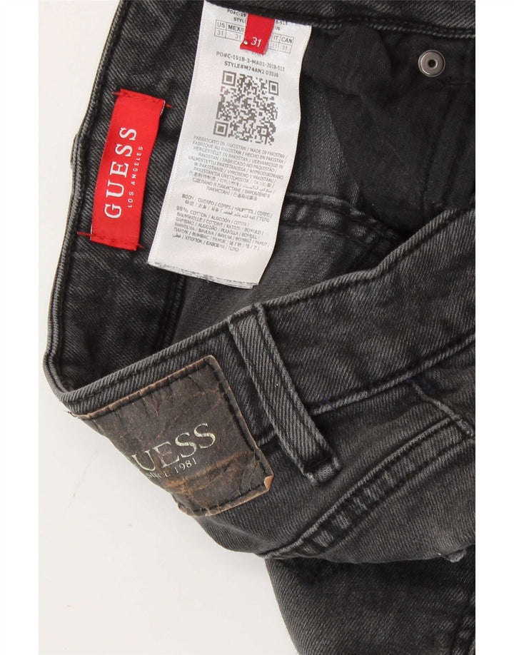 Guess Herre Grafiske Slim Jeans W31 L30 Grå Bomuld