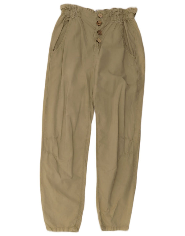Zara koniske chinobukser til kvinder EU 34 2XS W24 L28 Khaki