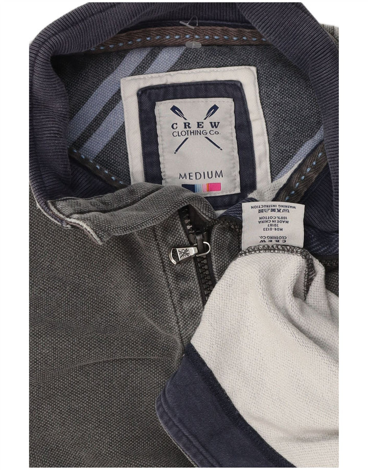 Besætningsbeklædning Herre Zip Neck Sweatshirt Jumper Medium Grå Bomuld