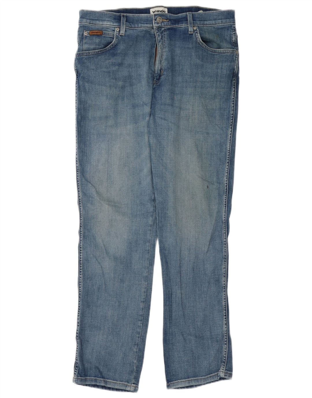 Wrangler Herre Texas Straight Jeans W36 L30 Blå Bomuld