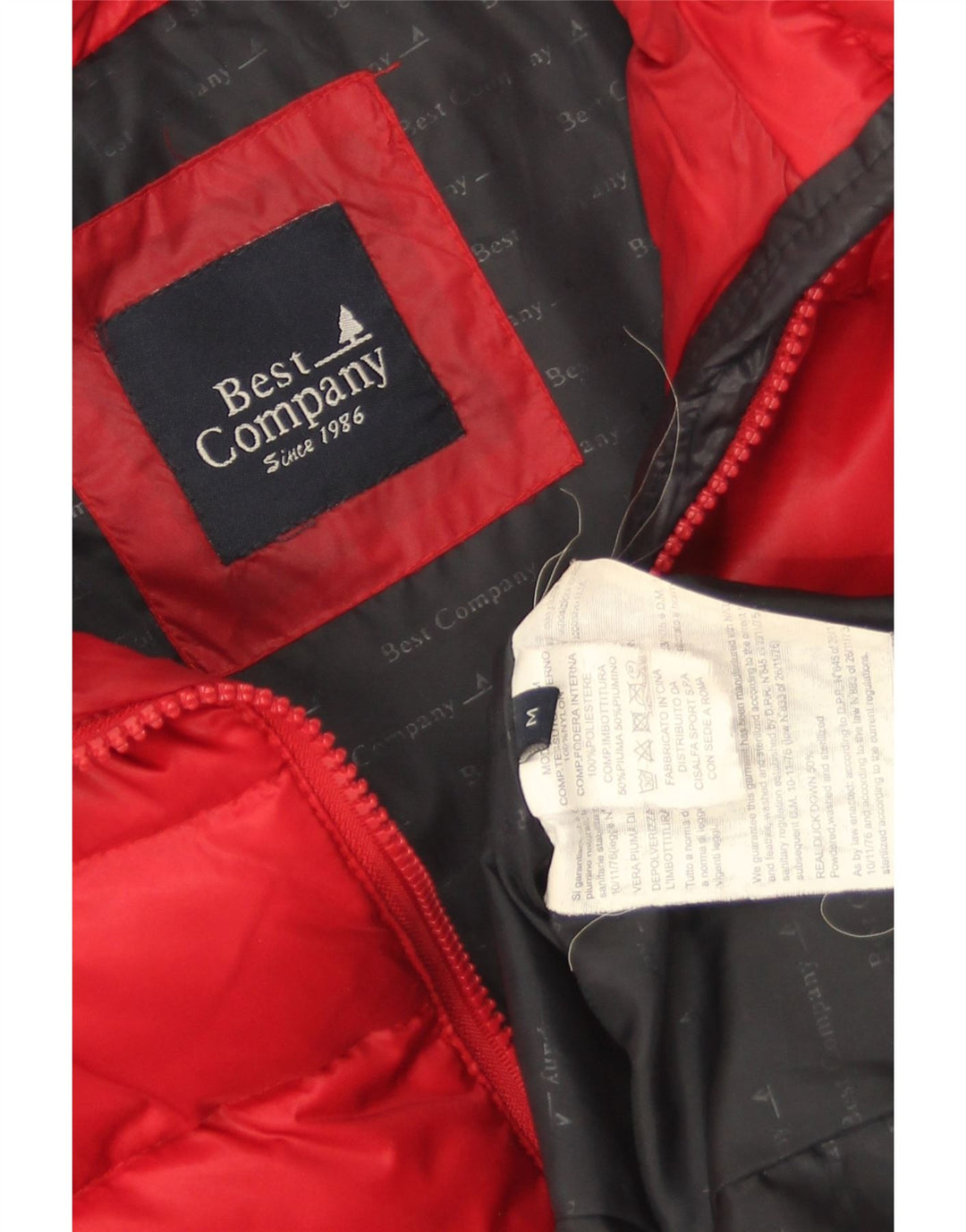 Best Company Dame Hætte Polstret Jakke UK 14 Medium Rød Nylon