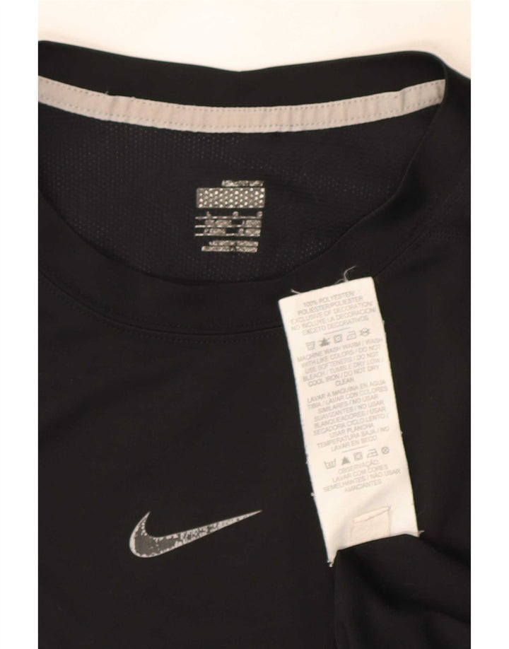 Nike Herre Dri Fit T-Shirt Top UK 42/44 Stor sort polyester