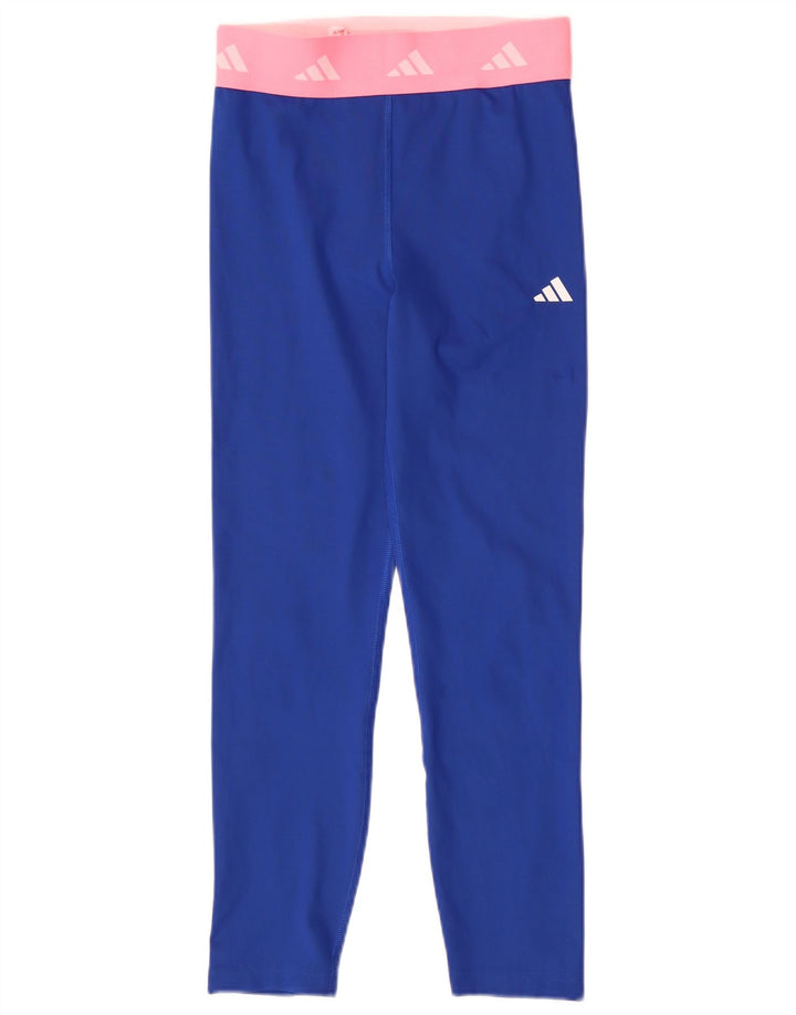 Adidas Girls Tech Fit Grafiske Leggings 13-14 år Blue Colourblock