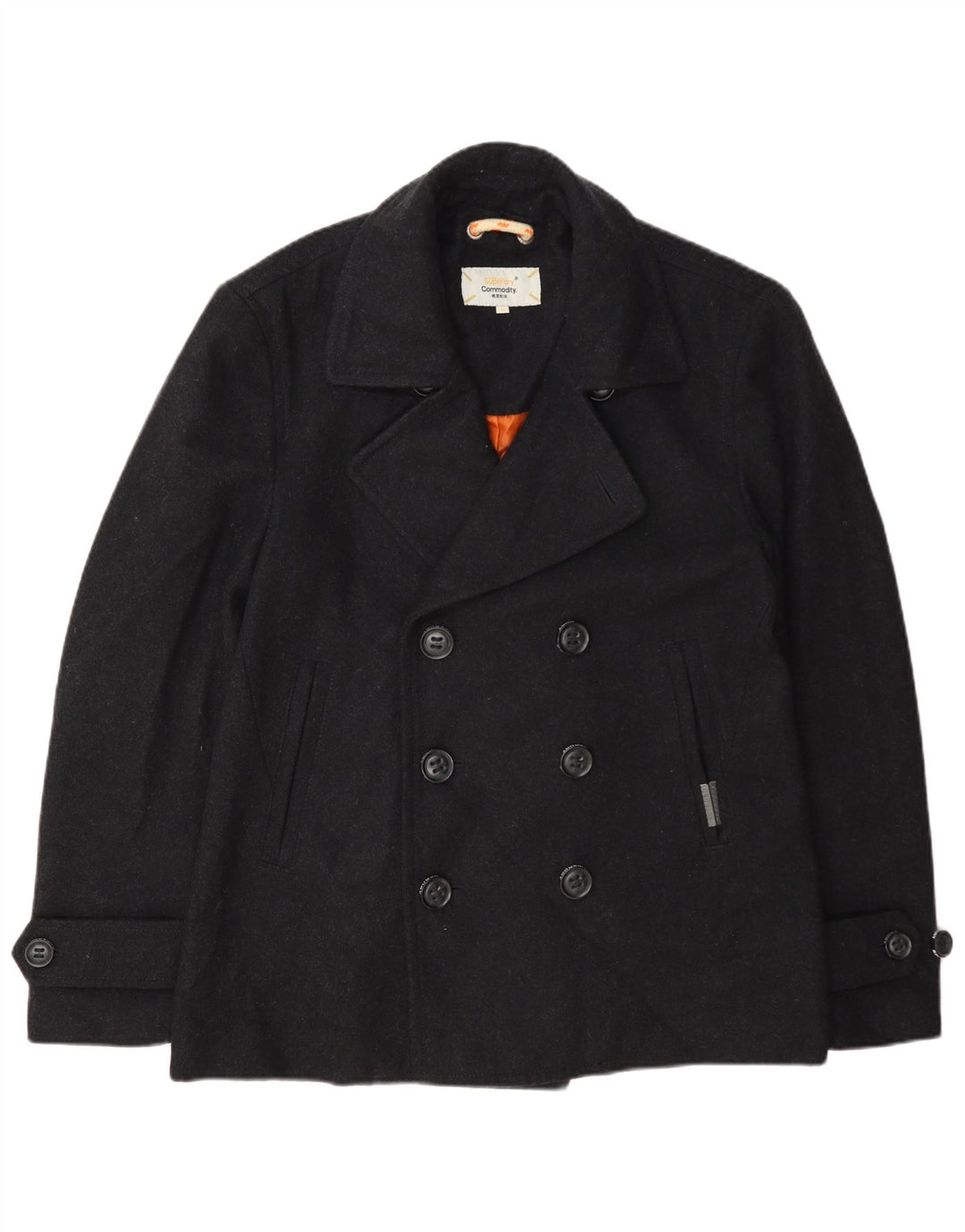 Superdry Men Pea Coat UK 42 XL Grå