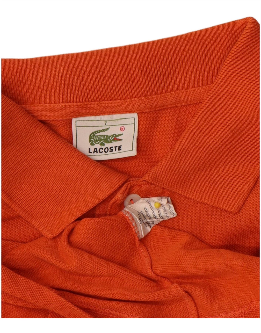 Lacoste Herre Polo Shirt Str. 7 2XL Orange Bomuld