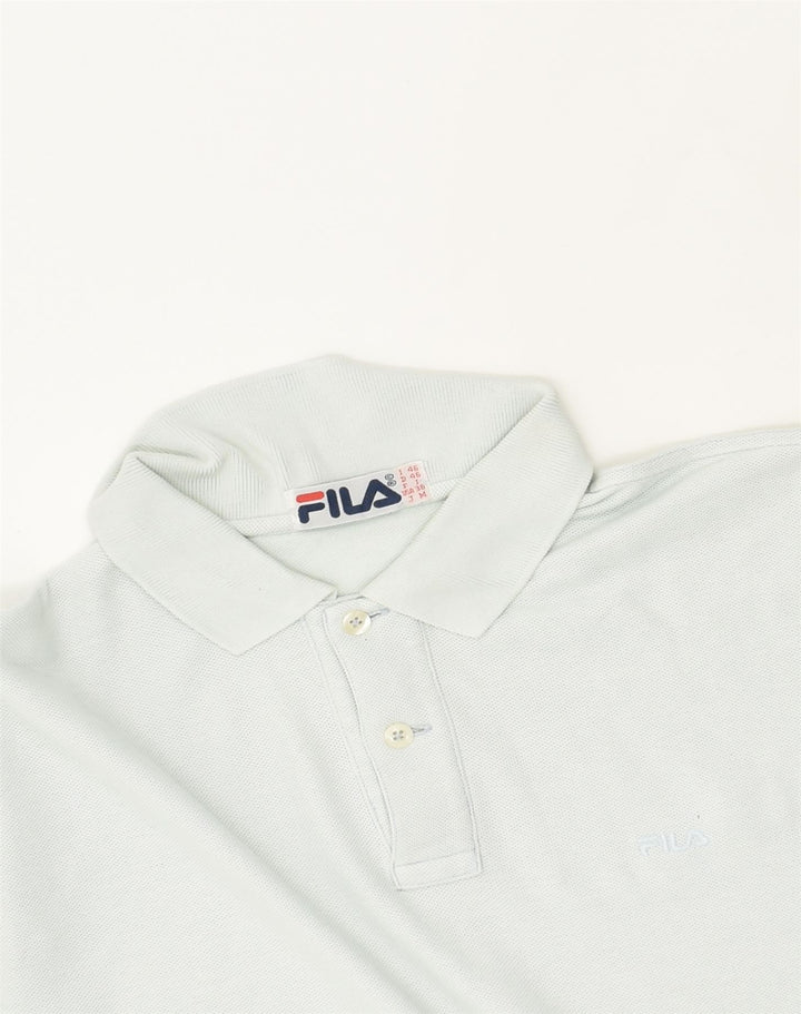 FILA Mens Polo Shirt IT 46 Small Blue Cotton | Vintage Fila | Thrift | Second-Hand Fila | Used Clothing | Messina Hembry 