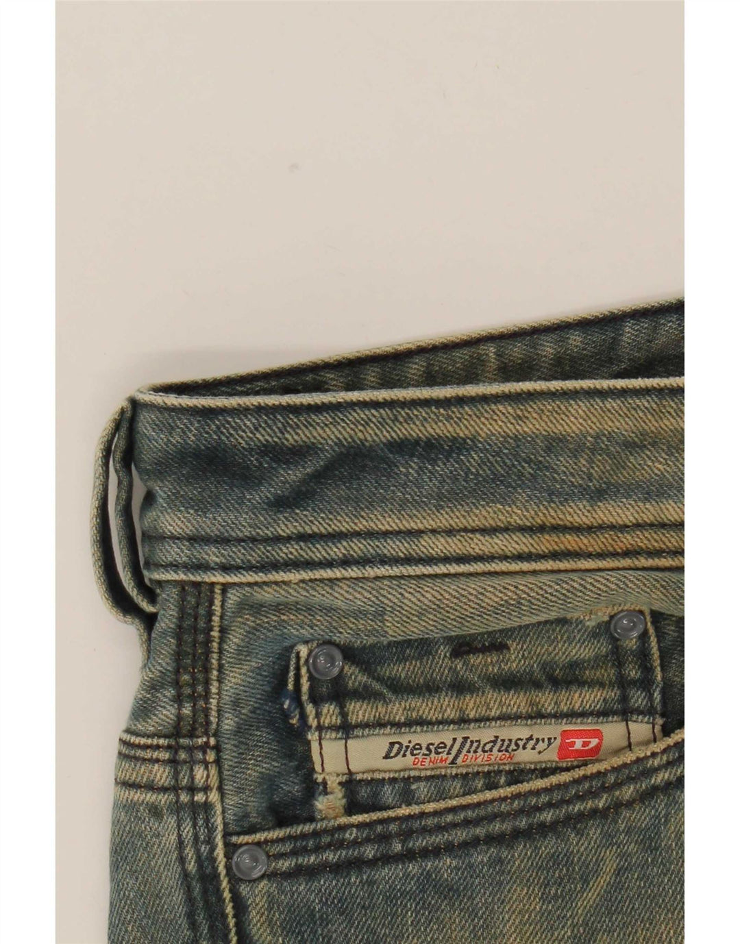 Diesel Herre Thanaz Cropped Jeans W32 L24 Blå Bomuld