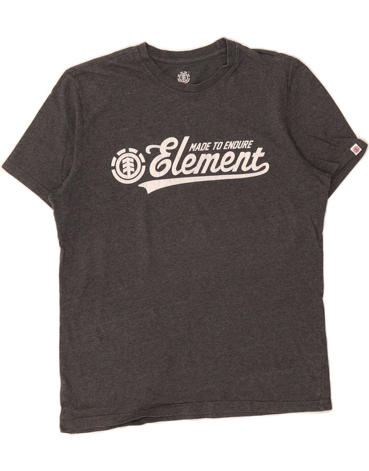 ELEMENT Mens Regular Fit Graphic T-Shirt Top Small Grey Cotton Vintage Element and Second-Hand Element from Messina Hembry 