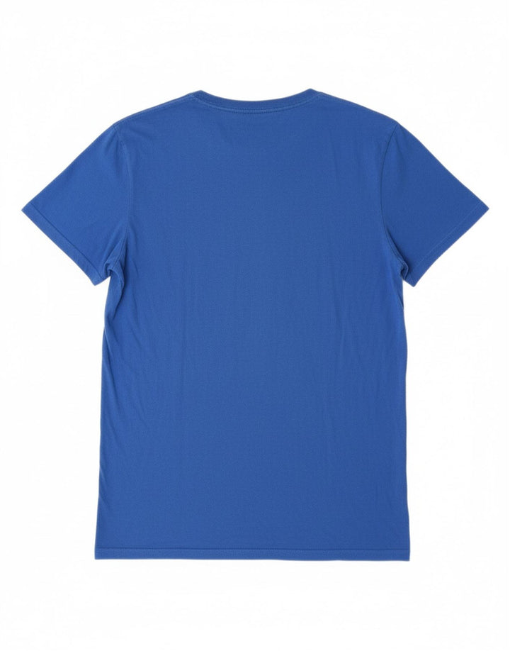 DC Mens Graphic T-Shirt Top Large Blue Cotton