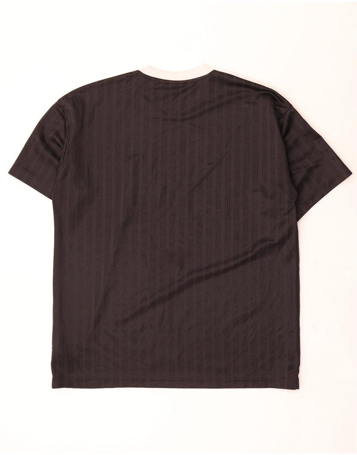 Adidas Grafisk T-shirt top til mænd, stor sort stribet polyester