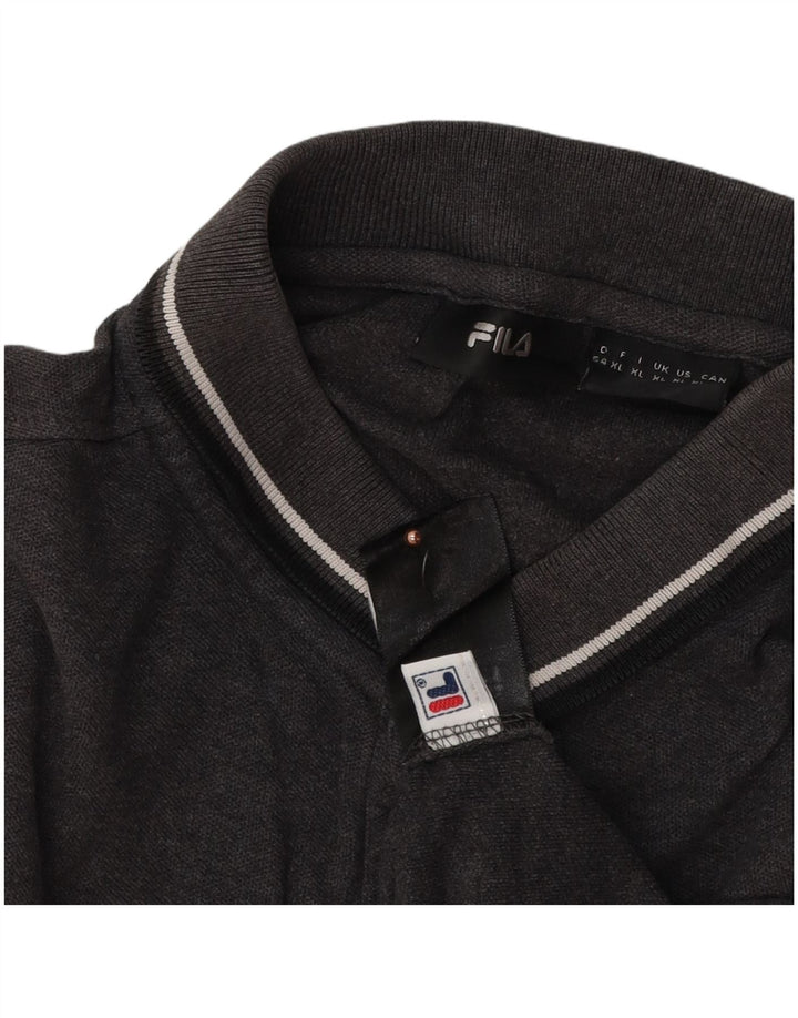 FILA Poloskjorte til mænd XL Grå Bomuld