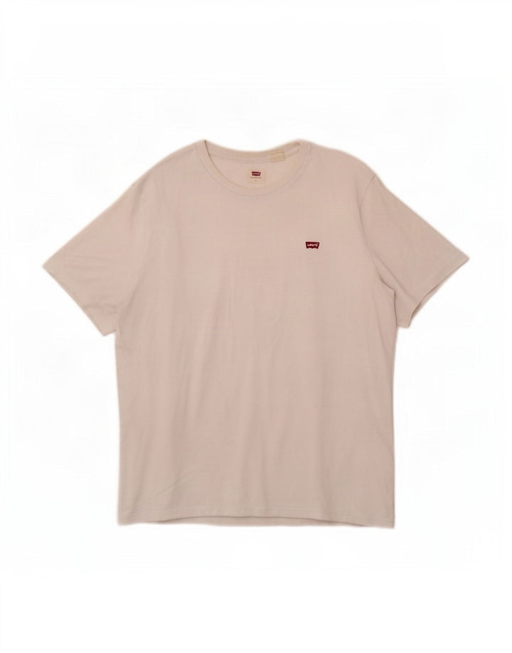Levi's Herre Grafisk T-Shirt Top Stor Hvid