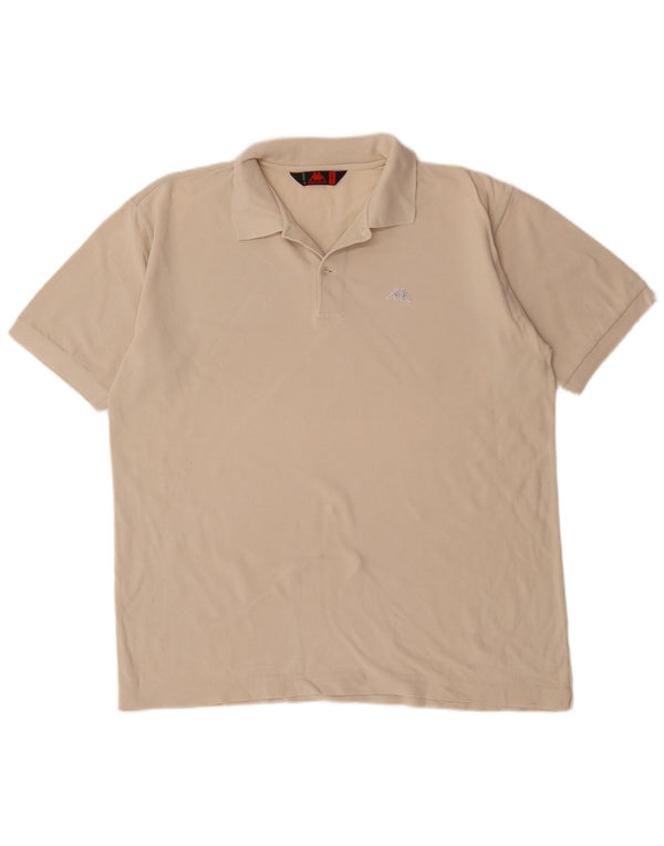 Kappa Polo Shirt til mænd XL Beige Bomuld