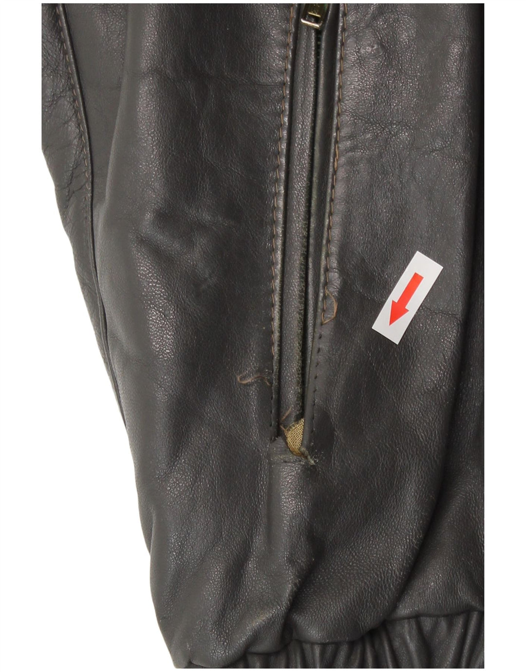 Vintage herre læderjakke IT 52 XL Grå læder