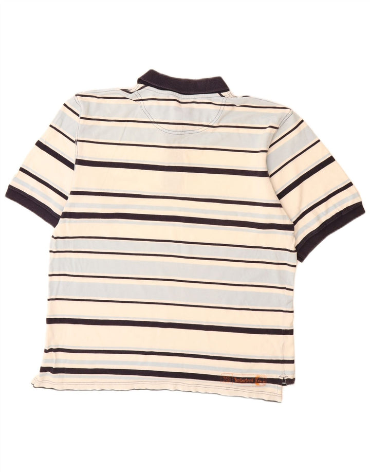 TIMBERLAND Poloshirt til mænd XL Flerfarvet stribet bomuld