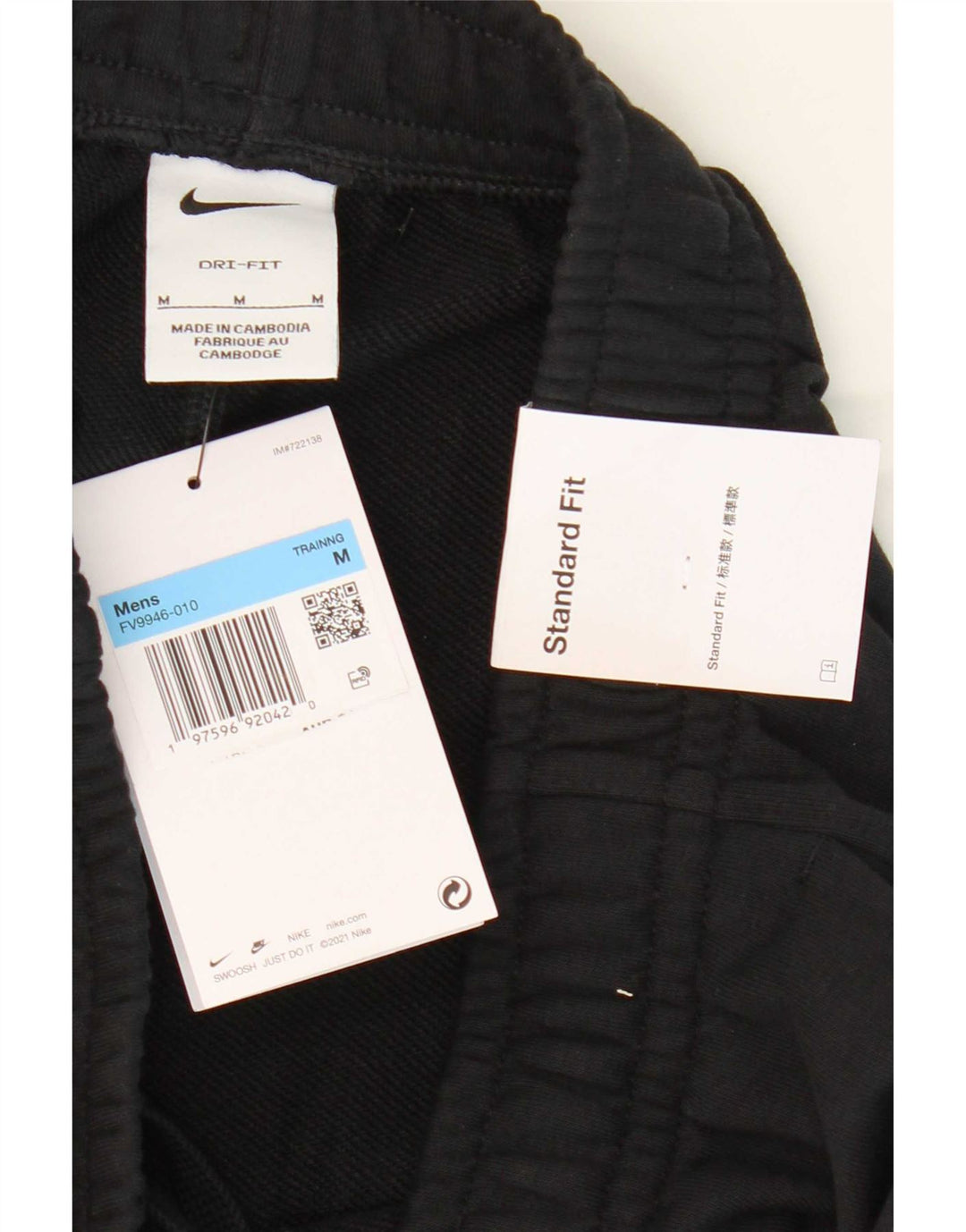 Nike Herre Dri Fit Standard Fit træningsdragt Bukser Joggers Medium Sort