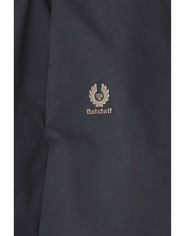 Belstaff Herre Hooded Parka Jacket UK 40 Large Navy Blue Nylon