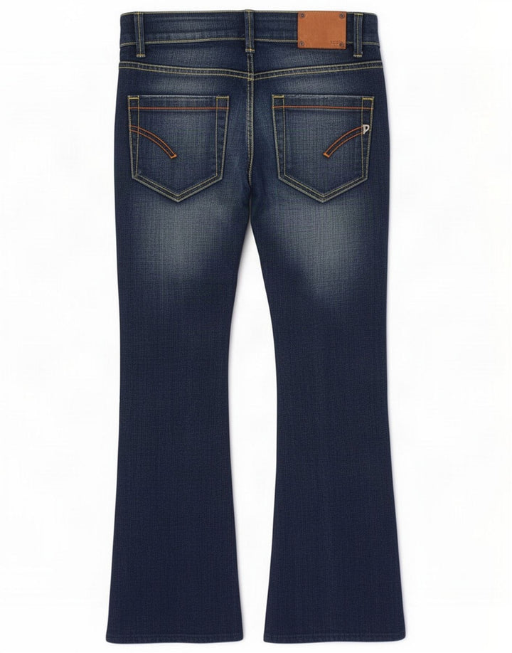Dondup Dame Bootcut Jeans W29 L28 Blue Cotton