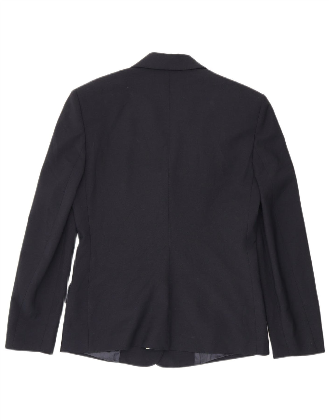 Benetton Dame 3 Button Blazer Jacket IT 44 Medium Navy Blue Polyester