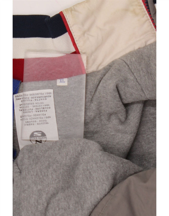 NORTH SAILS Herre grafisk bomberjakke UK 42 XL Grå Colourblock Polyamid