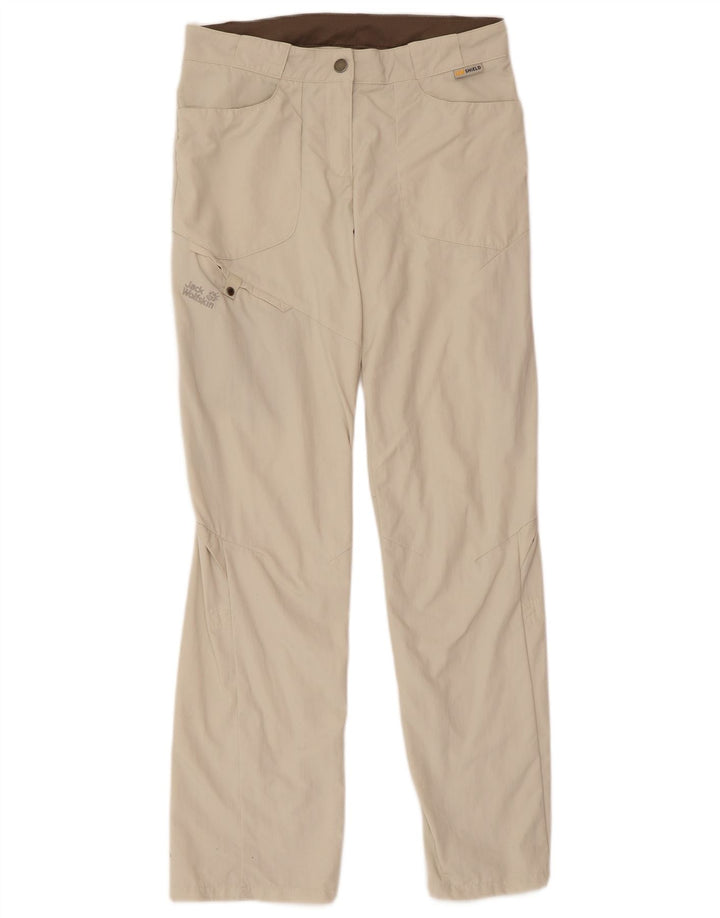 Jack Wolfskin Dame Cargo Trousers UK 8 Small W30 L31 Beige Polyamid