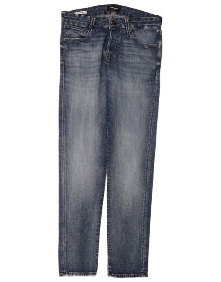 Jack & Jones Herre GLENN Slim Jeans W33 L32 Blå Bomuld
